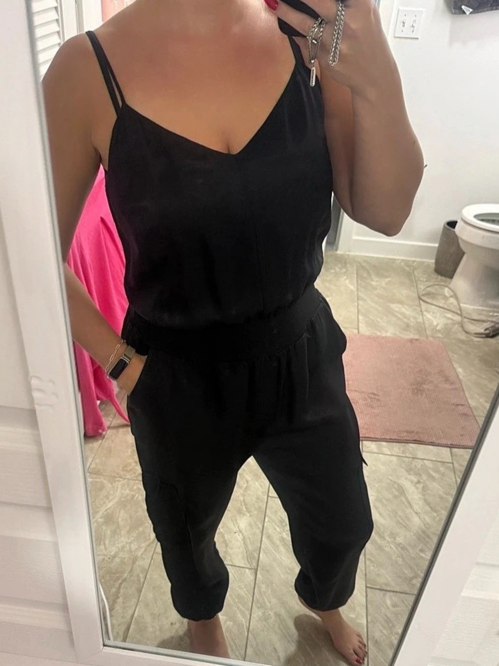 Cinq à Sept Twill Amia Jumpsuit Black Small